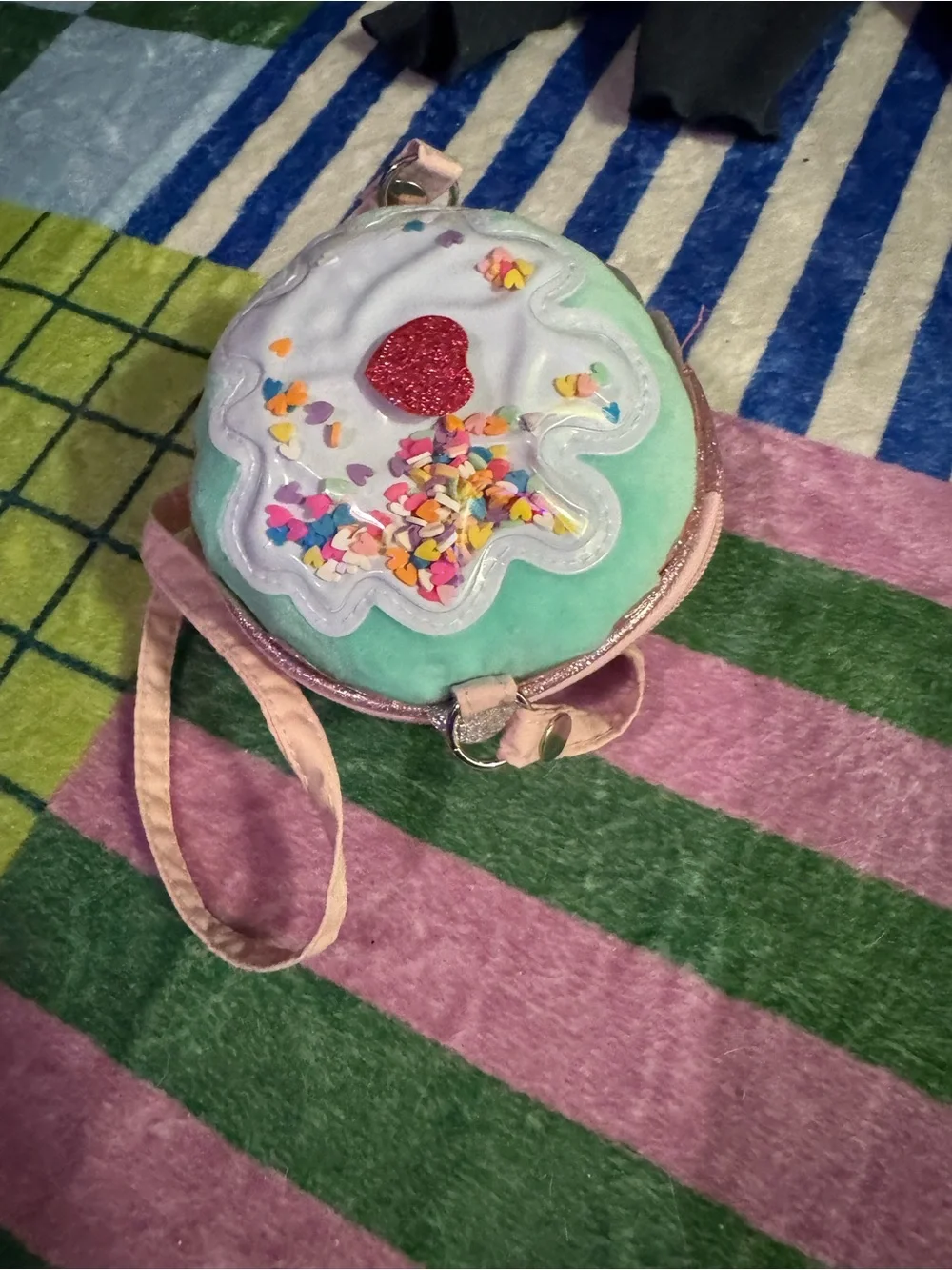 Kids Cupcake Crossbody Bag - Pink & Mint